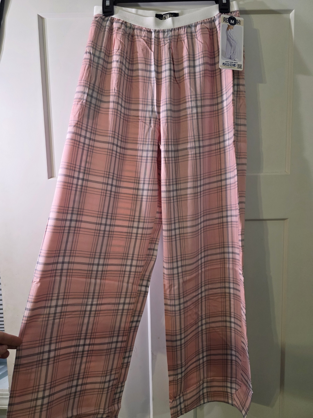 Rewash Pink Plaid Pajama Pants